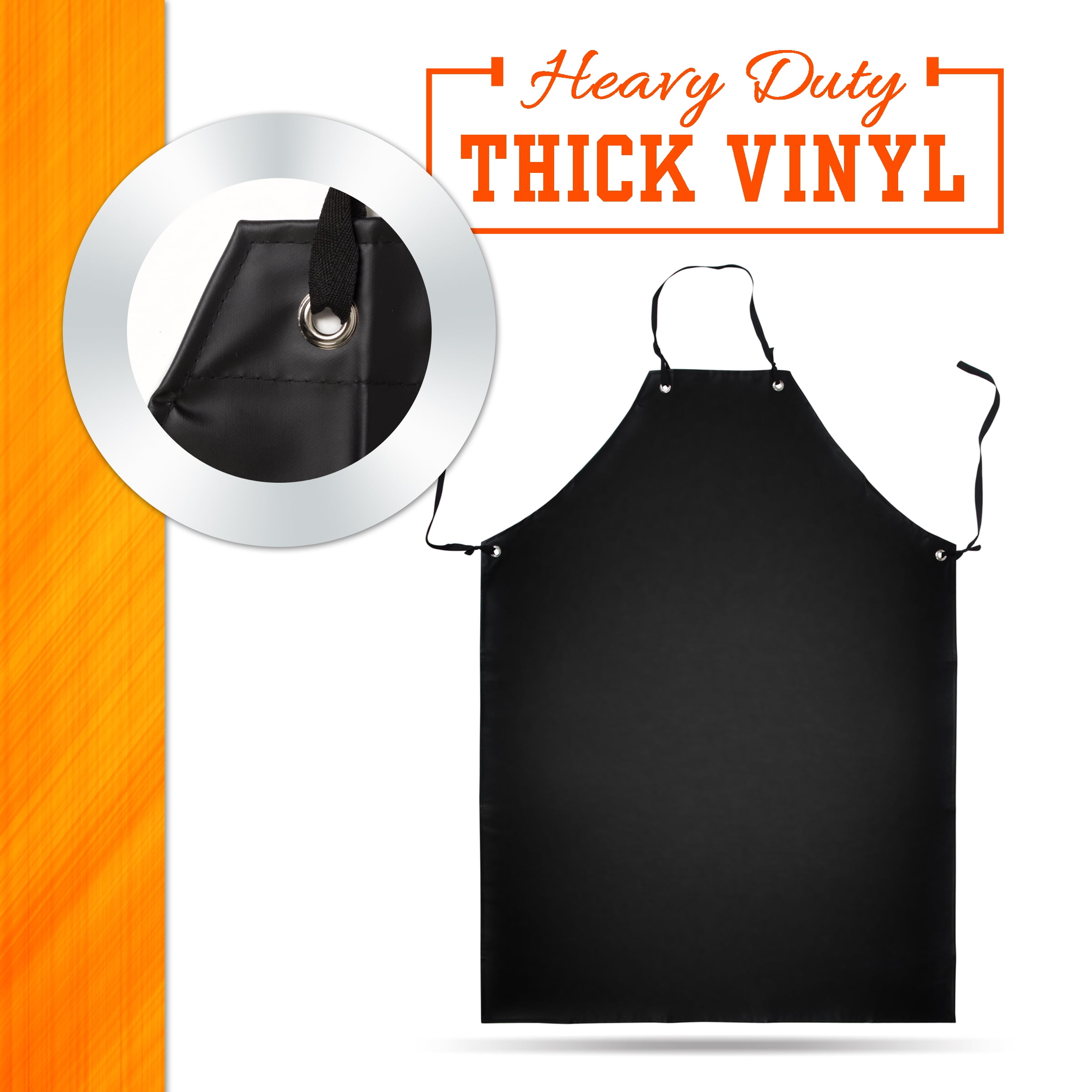 2 Pack Heavy Duty Vinyl Apron - Industrial Grade Waterproof Material For Ultimate Protection, Lab Work, Meat and Food Service Facilities - by Xpose Safety