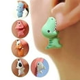 thumbnail image 3 of US 1 Pairs Cute Animal Bite-Earring Handmade Polymer Clay-Cute Stud Earrings, 3 of 5