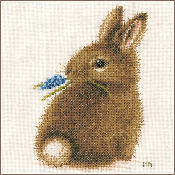 Lanarte cross stitch kit "MB rabbit", counted, DIY