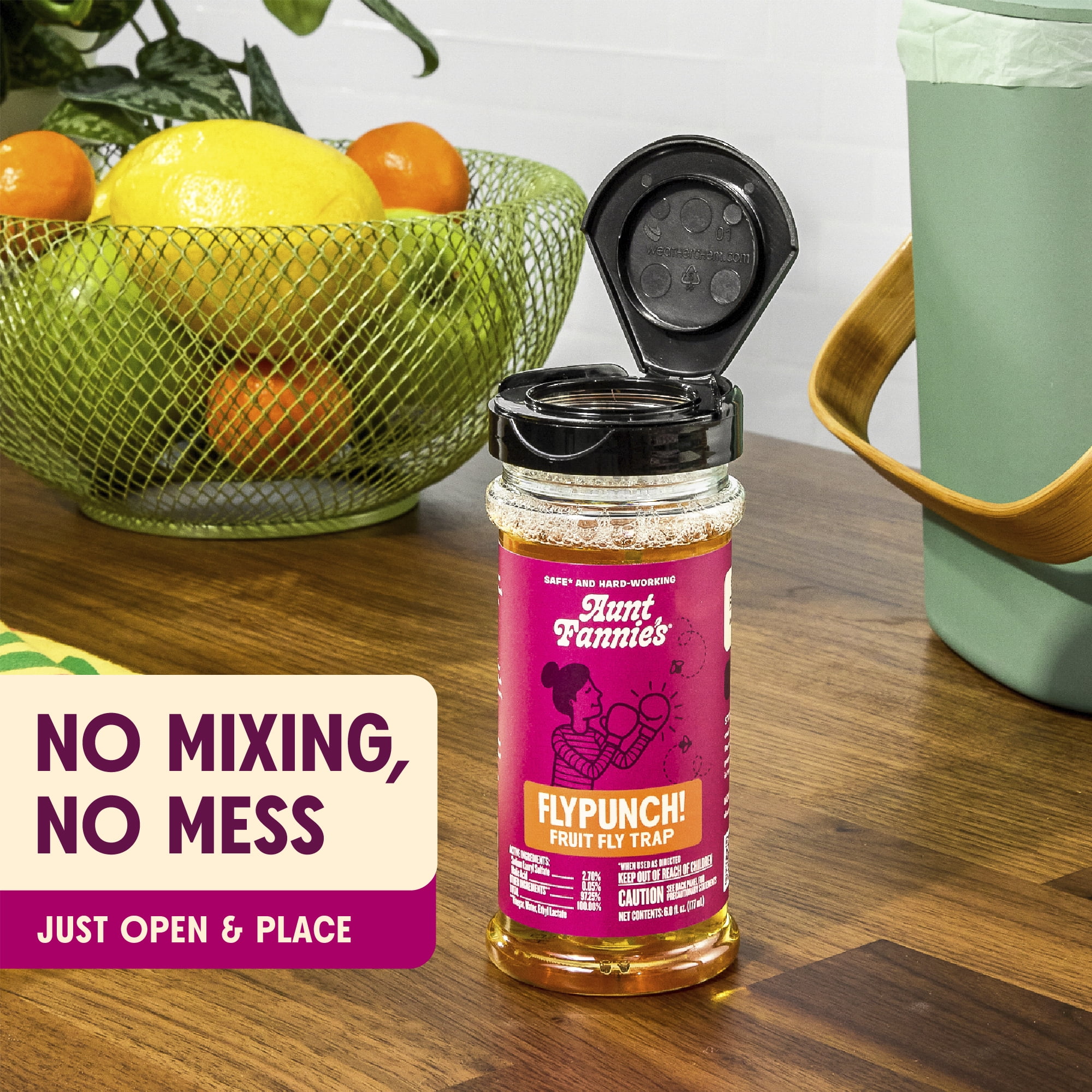 Aunt Fannie’s FlyPunch Fruit Fly Trap - Thumbnail 4