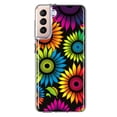 thumbnail image 1 of MUNDAZE Samsung Galaxy S21 Neon Rainbow Glow Sunflowers Colorful Floral Pink Purple Double Layer Phone Case Cover, 1 of 5