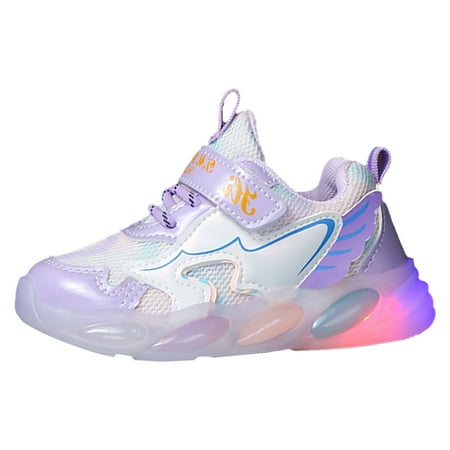 

kpoplk Slippers For Kids New Children Shoes Footwear Light Up Shoes Sneakers Kids Children Baby Baby Casual Toddler Sneaker(Purple)