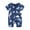 Navy, variant on Luxalzxs Infant Toddler Baby Boys Girls Cotton Cute Cartoon Animal Pattern Short Sleeve Double Zipper Pajamas Bodysuit Romper Jumpsuit Summer Outfits 3 Months-3 Years