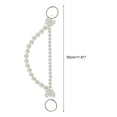 thumbnail image 2 of Unique Bargains 1 Pc Portable Bow Double Layer Pearl Handbag Strap for Dating White Metal Plastic, 2 of 5