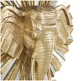 thumbnail image 4 of 15" x 22" Gold Resin Elephant Sculpture with Mirrored Sunburst Accent and Black Stand, by DecMode, 4 of 9