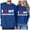 Blue, variant on Telankuip I Heart My Boyfriend Sweatshirts I Love My Girlfriend Sweatshirt for Valentine's Day Gift Crewneck Long Sleeve Loose Comfy Pullover Tops Letter Print Winter Outfits White XL