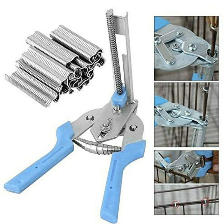 Pig Ring Pliers Tool Set 600 Pieces M-nail Chicken Cage Rabbit Cage Repair  Pliers Maintenance Tools