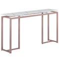thumbnail image 4 of 63'' Modern Sofa Table, 1-Tier Extra Long Console Entry Table with Metal Frame and 1 Thicken Wood Shelve for Entryway, Hallway, Living Room, Foyer, Corridor, Office (Pink+White), 4 of 8