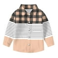 thumbnail image 6 of Bxsruta Blouse for Kids, Children's Plaid Print Long Sleeve Button Down Shirt, Casual Turn Down Collar Top, 6 of 6
