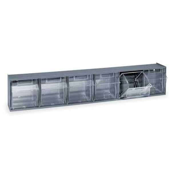 QUANTUM STORAGE SYSTEMS QTB306GY Tip Out Bin Unit, 6 Tip Bins Walmart