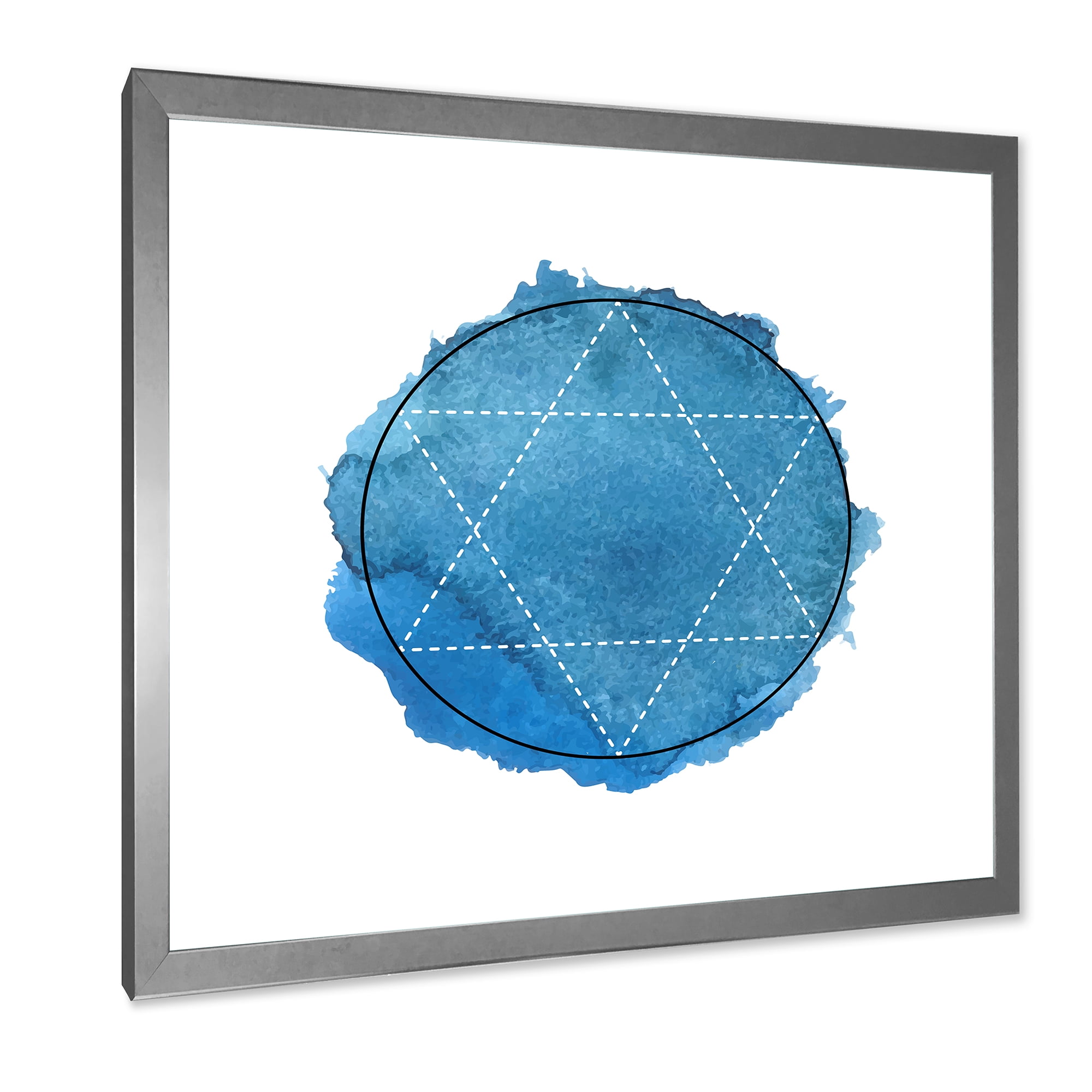 Designart 'Sacred Geometry and Symbol of Alchemy III' Bohemian & Eclectic Framed Art Print