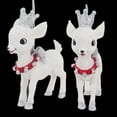 thumbnail image 2 of Set of 3 Red & Silver BABY DEER Christmas Ornaments, by Kurt Adler, 2 of 5