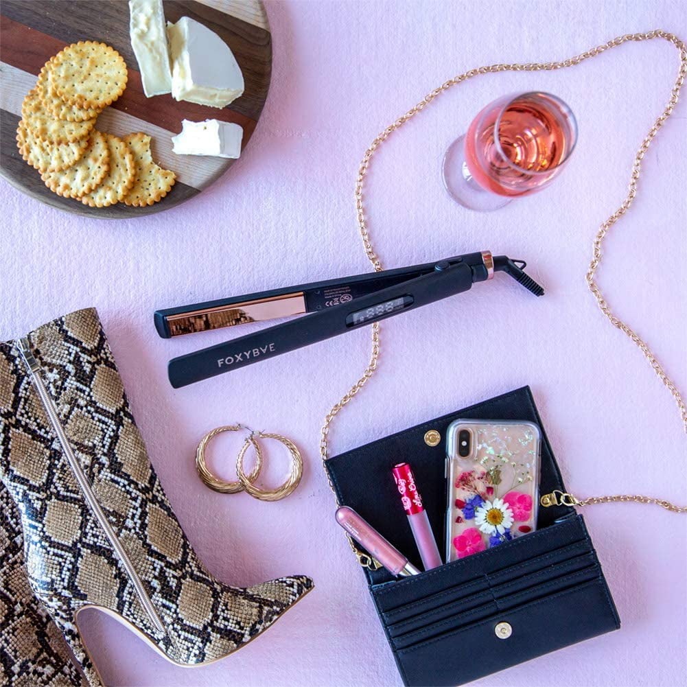 FoxyBae Rose Gold Tres Sleek Titanium Flat Iron.