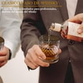 thumbnail image 3 of Juego de 4 Vasos para Whisky, con 4 Vasos de Cristal para Whiskey 330ml y Caja de Regalo de Lujo, para Cognac, Vodka, Bourbon y Más, Ideal Regalos para Hombre, Papa, Novio, Marido, 3 of 7