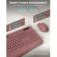 thumbnail image 3 of Wireless Keyboard and Mouse Combo, Full-Size Ergonomic Set with Wrist Rest & Phone Holder, 2.4G Wireless Plug & Play for PC, Laptop, Home & Office Use Claret, 3 of 9