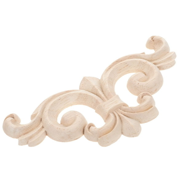 TEHAUX Khaki Wood Carved Appliques for Furniture Decoration, Bed and Cabinet Embellishments, Unique Home Improvement Design