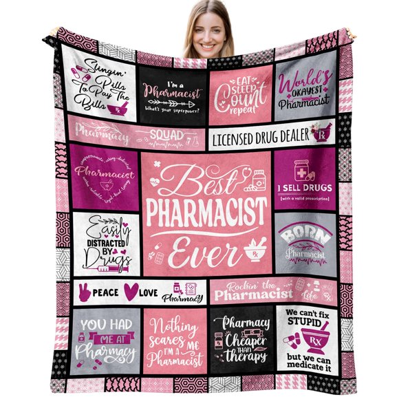 Manta AIYUBOFUN Pharmacier Gifts 150 x 125 cm para mujer