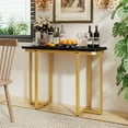 thumbnail image 2 of GVN 42Inch Console Table with Geometric Metal Frame, Entryway Table for Hallway, Living Room, Black, 2 of 7