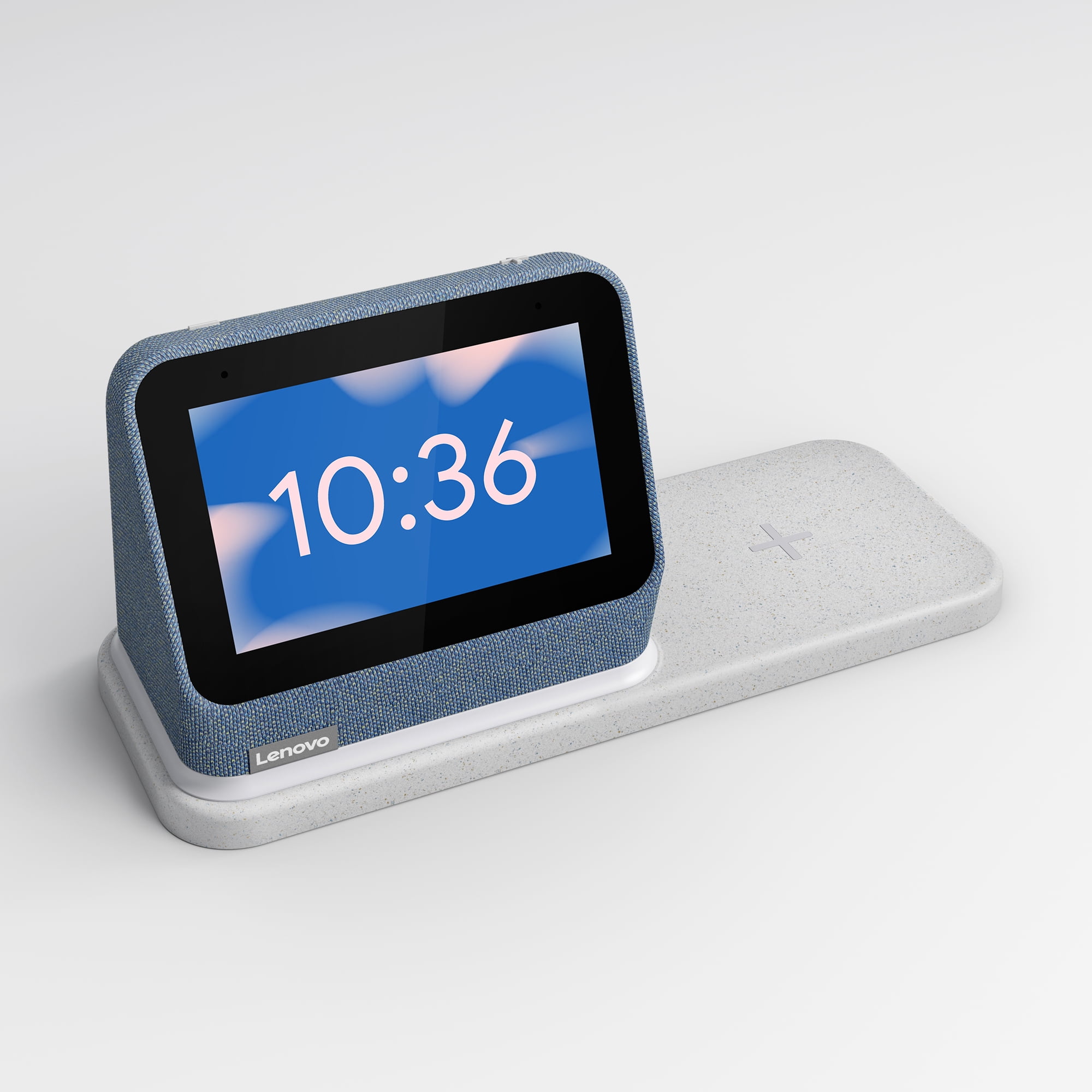 Lenovo Smart Clock 2 with Wireless Charging Dock - Heather Grey -  