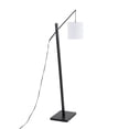thumbnail image 4 of Arturo Contemporary Floor Lamp in Black Wood and Black Steel with White Fabric Shade by LumiSource, 4 of 7