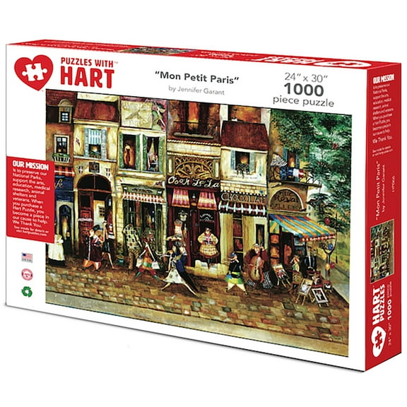 Hart Puzzles 1000-Piece Mon Petit Paris by Jennifer Garant Interlocking Jigsaw Puzzle