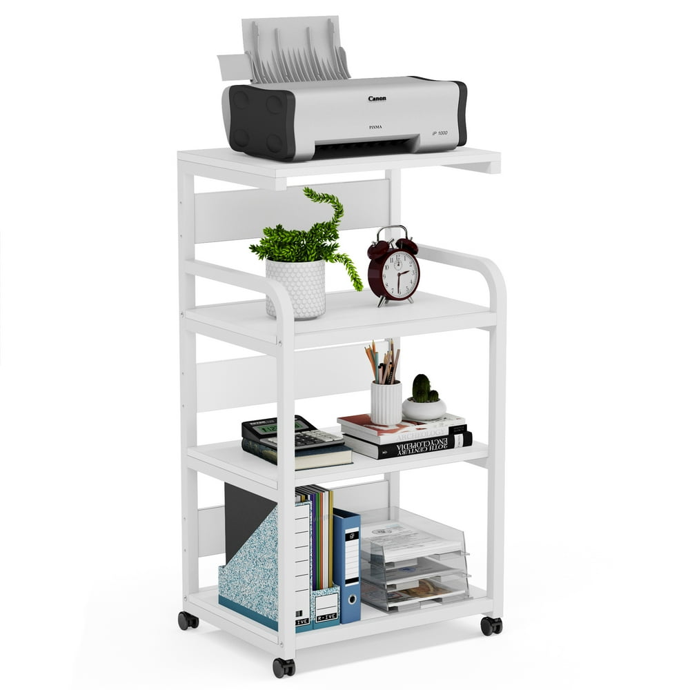 Tribesigns 4Shelf Mobile Printer Stand with Storage Shelves, Large