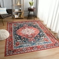 thumbnail image 5 of Lochas Vintage Bohemian Area Rug for Living Room, Retro Boho Rug Bedroom Indoor Print Carpet, 4' x 6',Red, 5 of 8