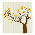 thumbnail image 3 of Ambesonne Funny Shower Curtain, Climbing Fun, 69"Wx84"L, Brown Yellow, 3 of 5