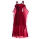 thumbnail image 3 of ICHUANYI Clearance Women Plus Size Solid Cold Shoulder Sleeve Lace Up Halloween Dress(Red, XXL) ICHUANYI WER2023080700734, 3 of 4