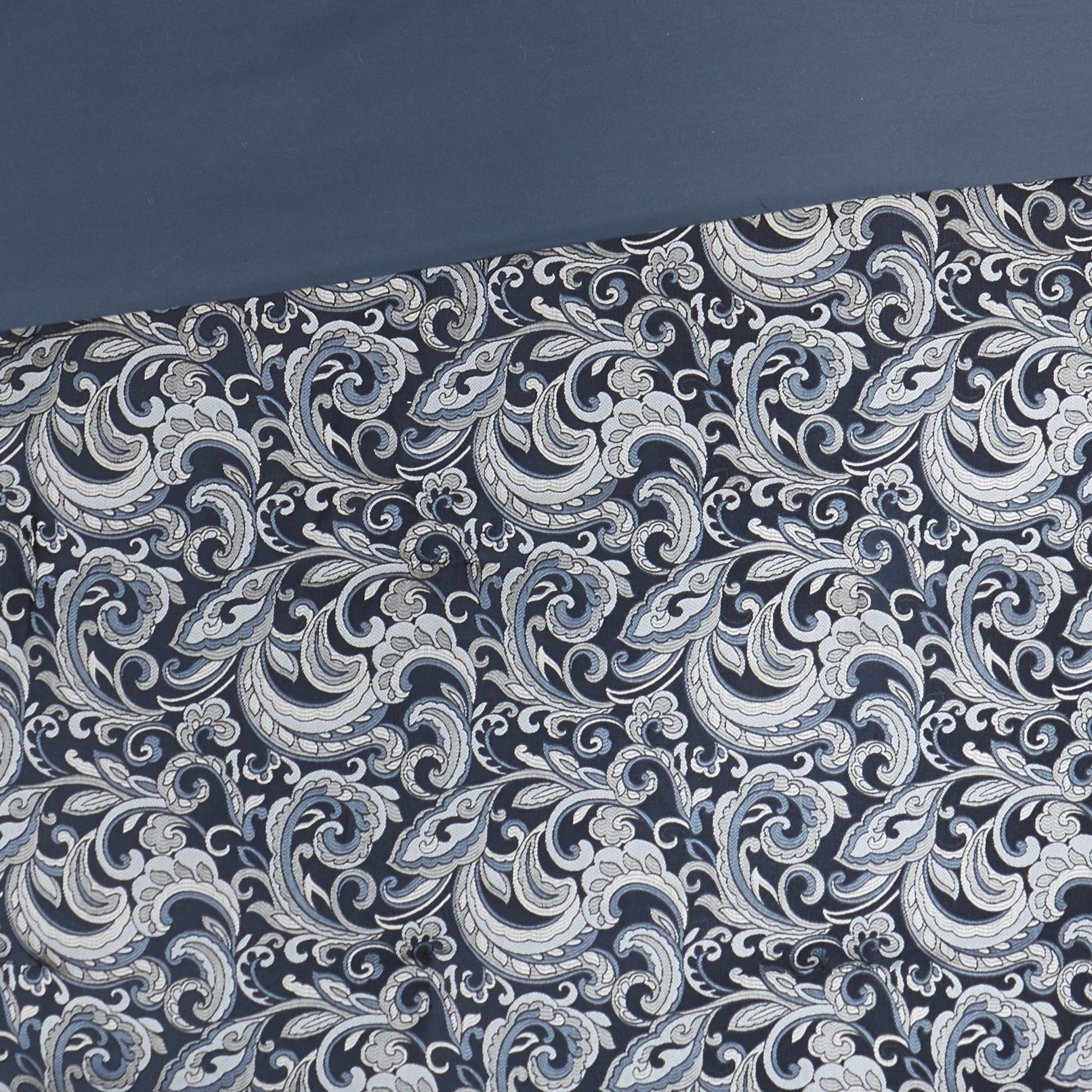 Regency Heights 8 Pieces Jacquard Comforter Set with Bedskirt and Decor Pillows, Queen, Navy