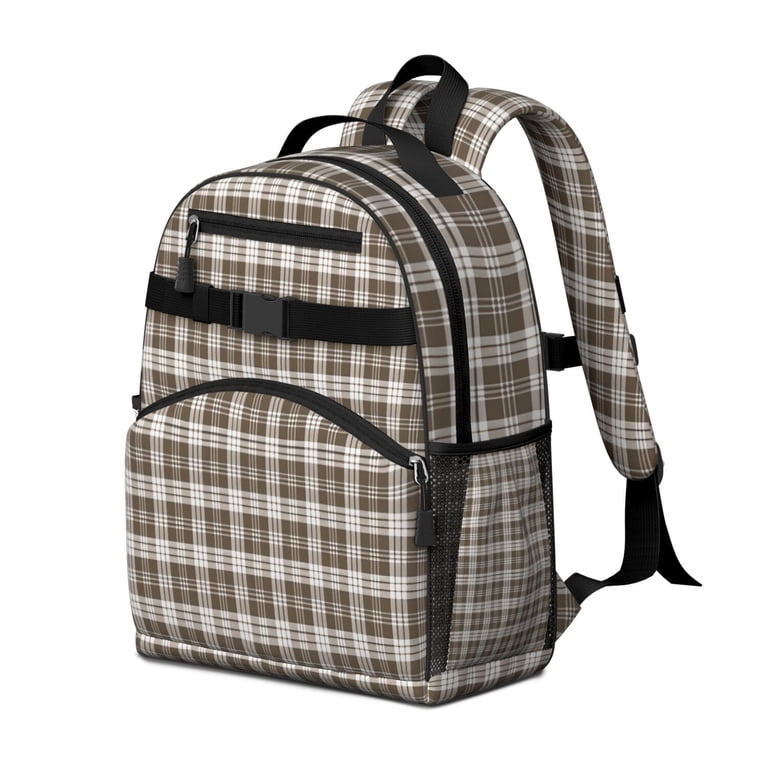 brown checkered mini backpack BinkyBro (Checks) This piece seamlessly blends vintage charm with modern functionality Brown and White Checkerboard Checkered