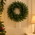 thumbnail image 6 of Sruoe 16In Christmas Wreath Lush Norfolk Pine Christmas Garland Wreath, Thickened Anti‑Fade Artificial Green Garland for Covered Porch Indoor Outdoor Xmas Decorations, 6 of 9