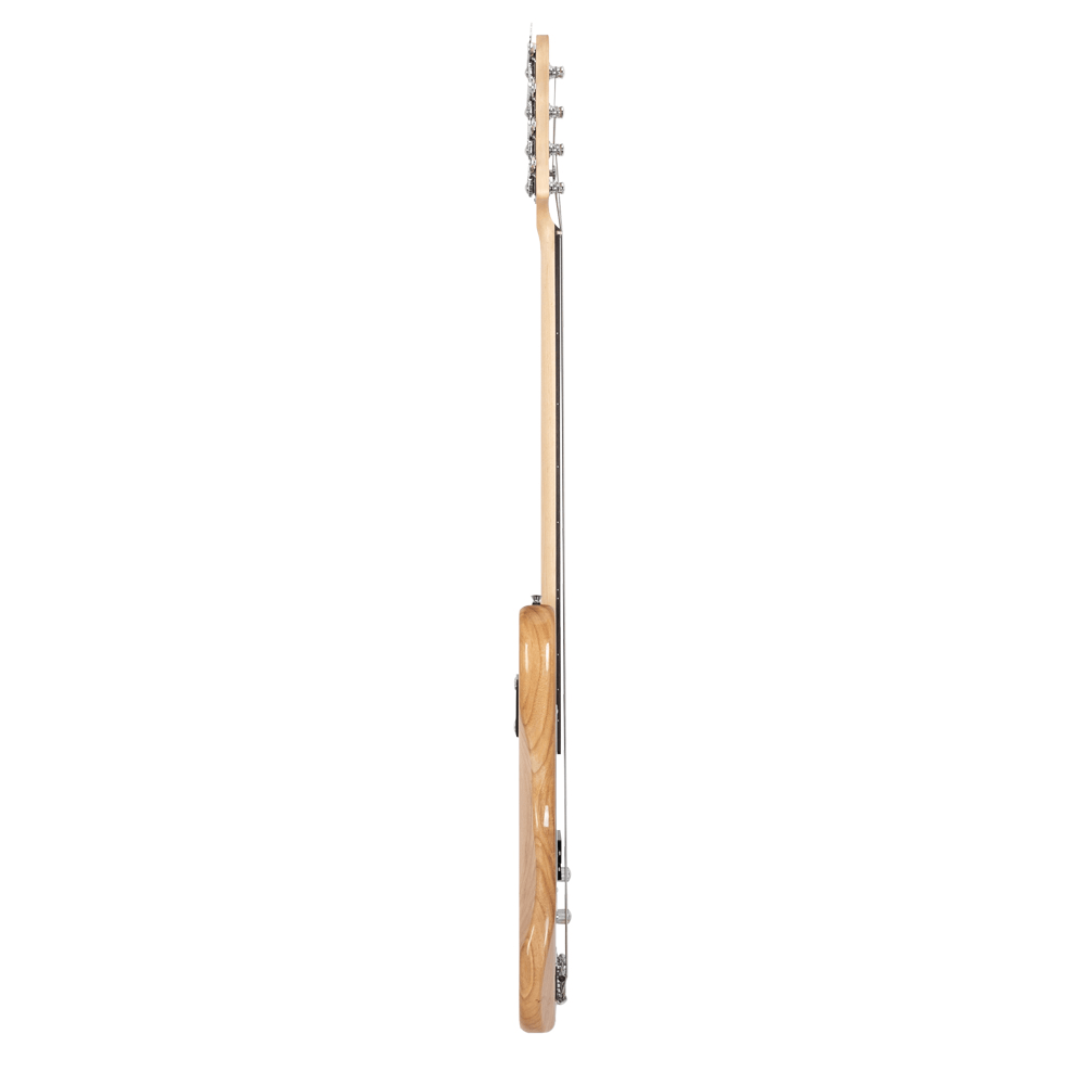 Tcbosik 4 String Electric Bass Guitar, Full Size Standard Right Handed Beginner Kit with Bag, Strap, Plectrum, Amp Wire and Spanner Tool, Burlywood