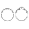 thumbnail image 4 of Dazzlingrock Collection 0.45 Carat (ctw) 10K Round Diamond Ladies Bridal Halo Engagement Ring Set 1/2 CT, White Gold, Size 7.5, 4 of 9