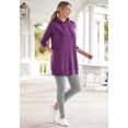 thumbnail image 4 of Woman Within Plus Size Side Pocket Ankle-Length Pull-On Stretch Knit Cotton Spandex Leggings, 4 of 6