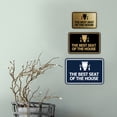 thumbnail image 4 of Signs ByLITA Classic Framed The Best Seat Of The House Sign (Navy Blue/ White) - Large, 4 of 6