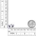 thumbnail image 3 of Gem Stone King 10K White Gold White Moissanite Purple Amethyst and White Lab Grown Diamond 3 Stone Engagement Ring for Women (2.44 Cttw, Gemstone Birthstone, Available in Size 5, 6, 7, 8, 9), 3 of 5