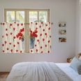 thumbnail image 3 of Red Tulip Flowers Kitchen Curtain for Berdoom Living Room Cafe 45 Inch Length, Spring Floral Vintage Drum Country Yellow Tiers Curtains Light Filtering Drapes Window Treatment 2 Panels 52"Wx45"L, 3 of 8