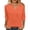 Orange, variant on Womens 3/4 Length Sleeve Shirts Baggy Casual Pullover T Shirts Fall Trendy V Neck Soft Stretch Going Out Tops