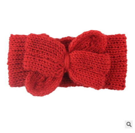 knitted bow headband baby
