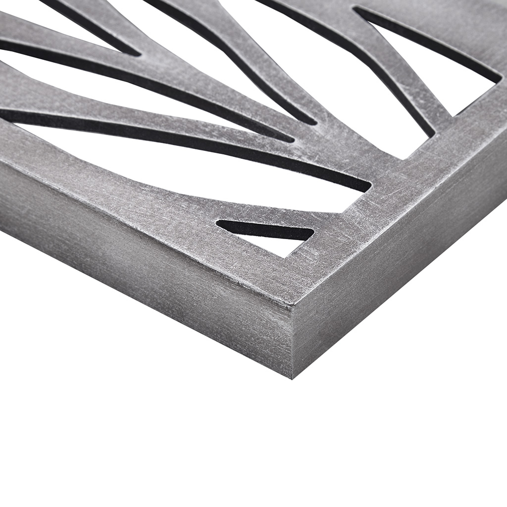 MAYEERTY Grey Laser Cut Wood 2-Piece Panel Wall Decor Set