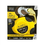 SmartStraps Retractable Tow Strap with Hooks 14ft 9000lb, Commercial Duty, 171, 1 Pack