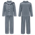 thumbnail image 1 of Conjunto de Pijama de terciopelo suave para niños y niñas, ropa de dormir informal con Top de manga larga con pantalones, ropa de dormir de Navidad para estar en casa, 1 of 4