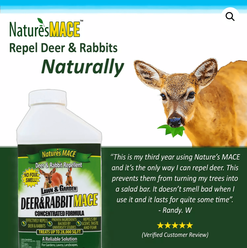 Deer & Rabbit Repellent - All Natural Formula - 1 Gallon