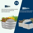 thumbnail image 3 of NEX Outdoor Galvanized Raised Planter Box Oval Large Metal Raised Bed Vegetable Flower Fruit Horse Trough, 3 of 4