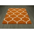 thumbnail image 4 of Sweet Home Stores Cozy Moroccan Trellis Design Contemporary Living & Bedroom Soft Shag Area Rug, 7'10" x 9'10", Orange, 4 of 9