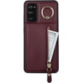 thumbnail image 6 of Samsung Galaxy S20 FE Case with Card Holder for Women, Samsung Galaxy S20 FE Phone Case Wallet with Credit Card with Ring Kickstand Zipper Slim Stand Case - Red Wine, 6 of 14