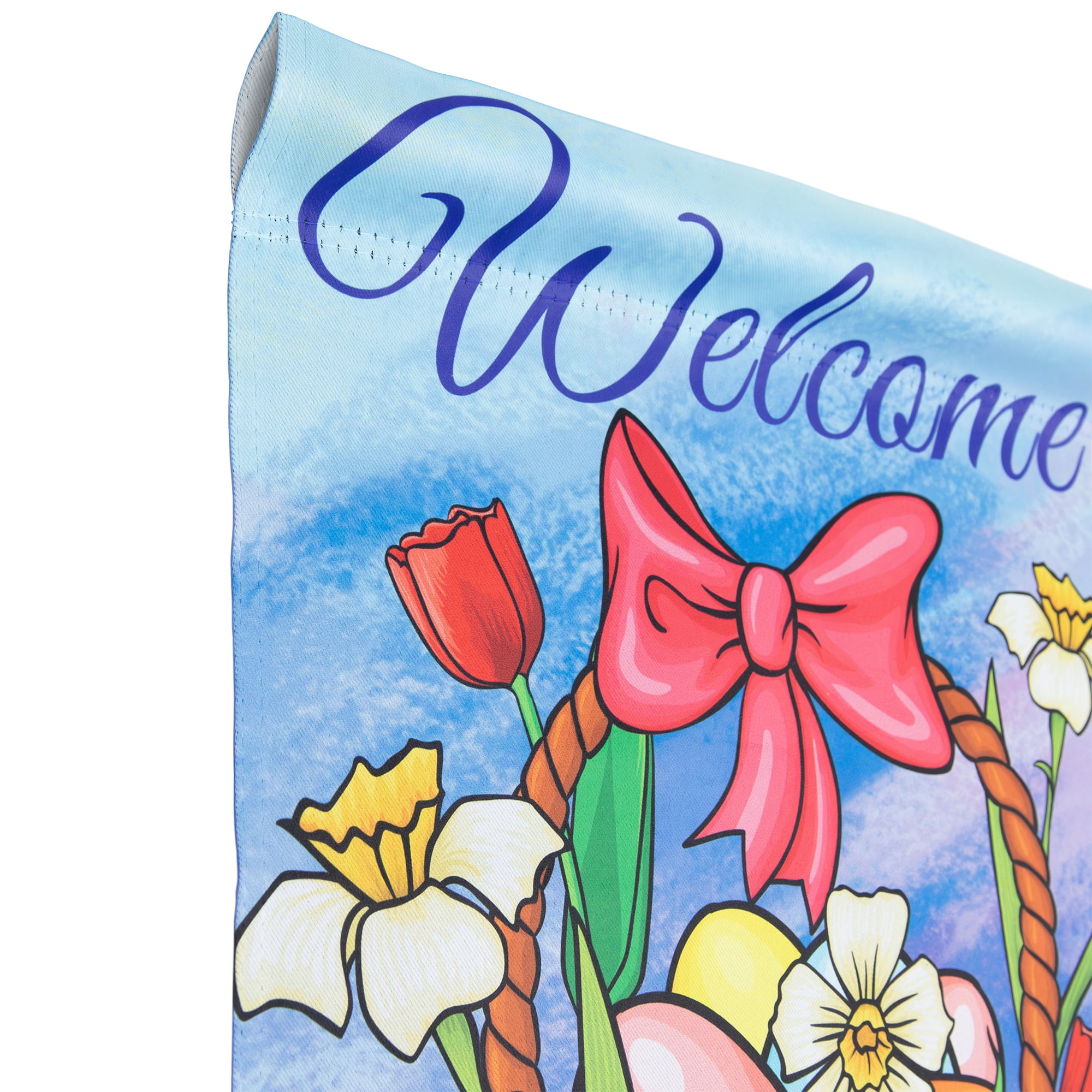Welcome Easter Basket Outdoor House Flag 28" x 40"