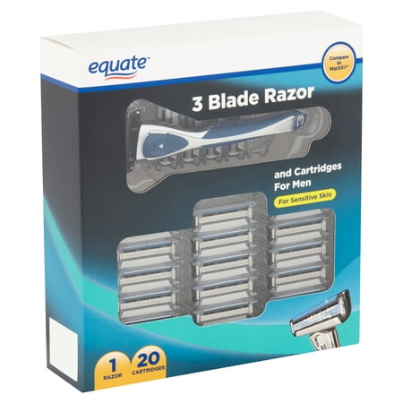 Equate 3 Blade Razor and Cartridges for Men