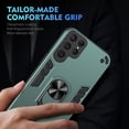 thumbnail image 5 of Phone Case for Samsung Galaxy S24 Ultra Hybrid Case with Ring Kickstand, Heavy Duty Protection Armor Case with Comfortable Grip Support Magnetic Car Mount for Samsung Galaxy S24 Ultra - Darkgreen, 5 of 7